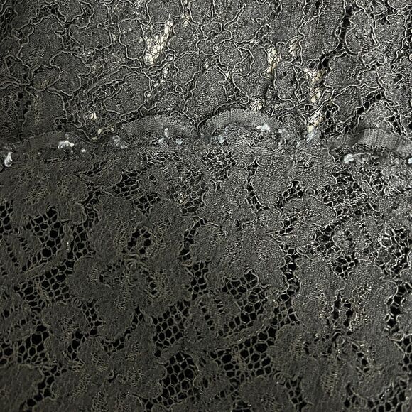 Aritzia Wilfred Sheer Lace Tank Top Black Size S High Low Zip Back Party Gothic - Picture 7 of 12